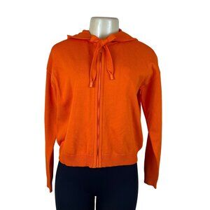 Michael Kors Women’s Orange Zip-Up Hoodie Sweater Excellent Condition Sz XS
